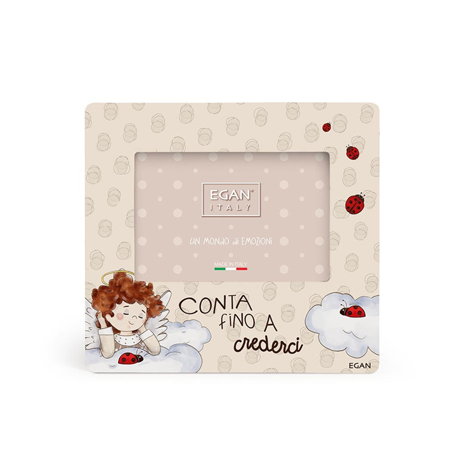 Portafoto in ceramica decorata smaltata ANGELO Egan