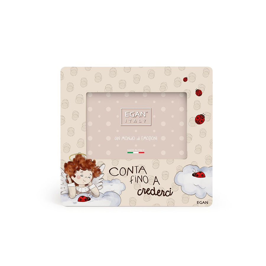 Portafoto in ceramica decorata smaltata ANGELO Egan