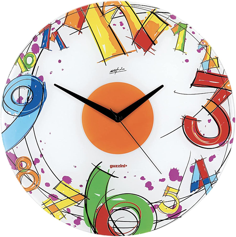 Orologio da parete in vetro decorato NUMBER Guzzini
