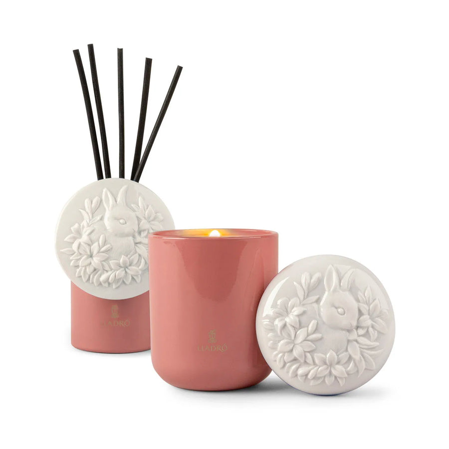 Candela profumata con coperchio in porcellana Coniglio-Sweet Memories ZODIACO CINESE Lladrò