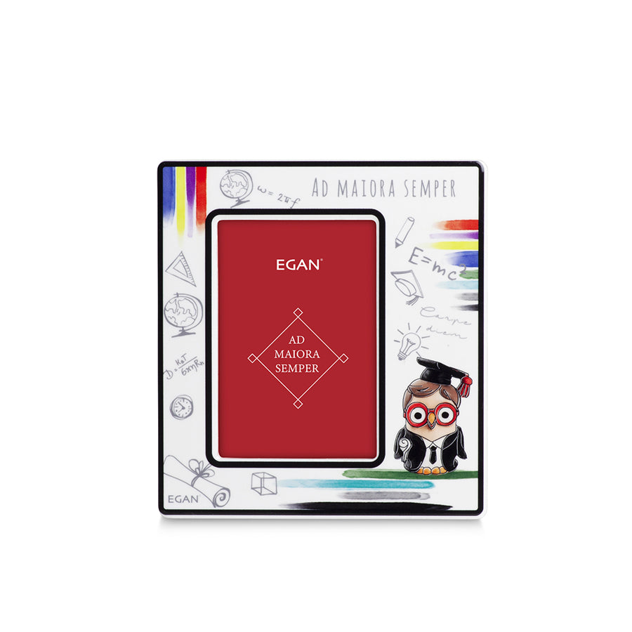 Portafoto in ceramica decorata smaltata LAUREATO/LAUREATA GOOFI Egan