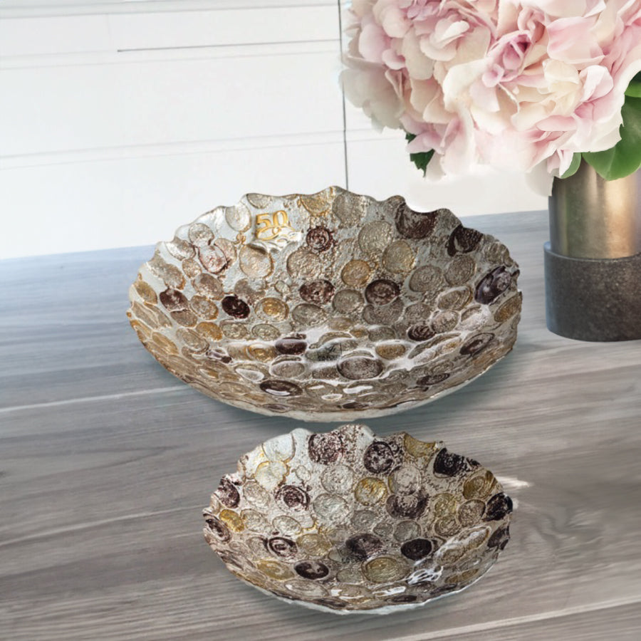 Ciotola in vetro decorato BUGNE Fantin Argenti