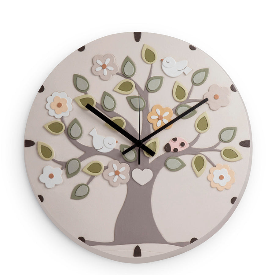 Orologio da parete in ceramica decorata L' ALBERO DELLA VITA Egan