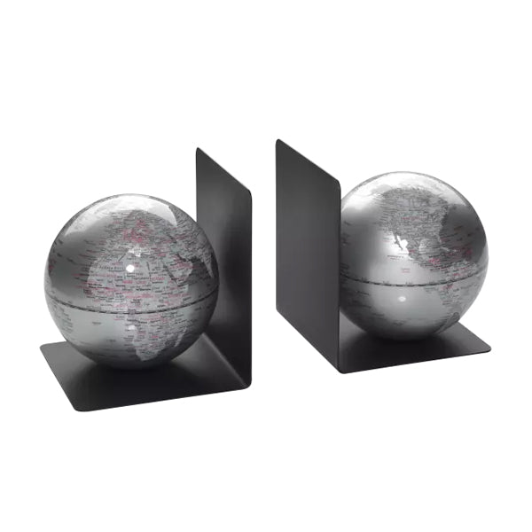 Coppia fermalibri con globi magnetici Mascagni Atlante e Kronos