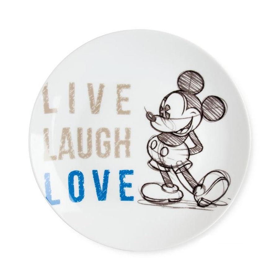 Piatto da portata in porcellana decorata LIVE LAUGH LOVE Egan