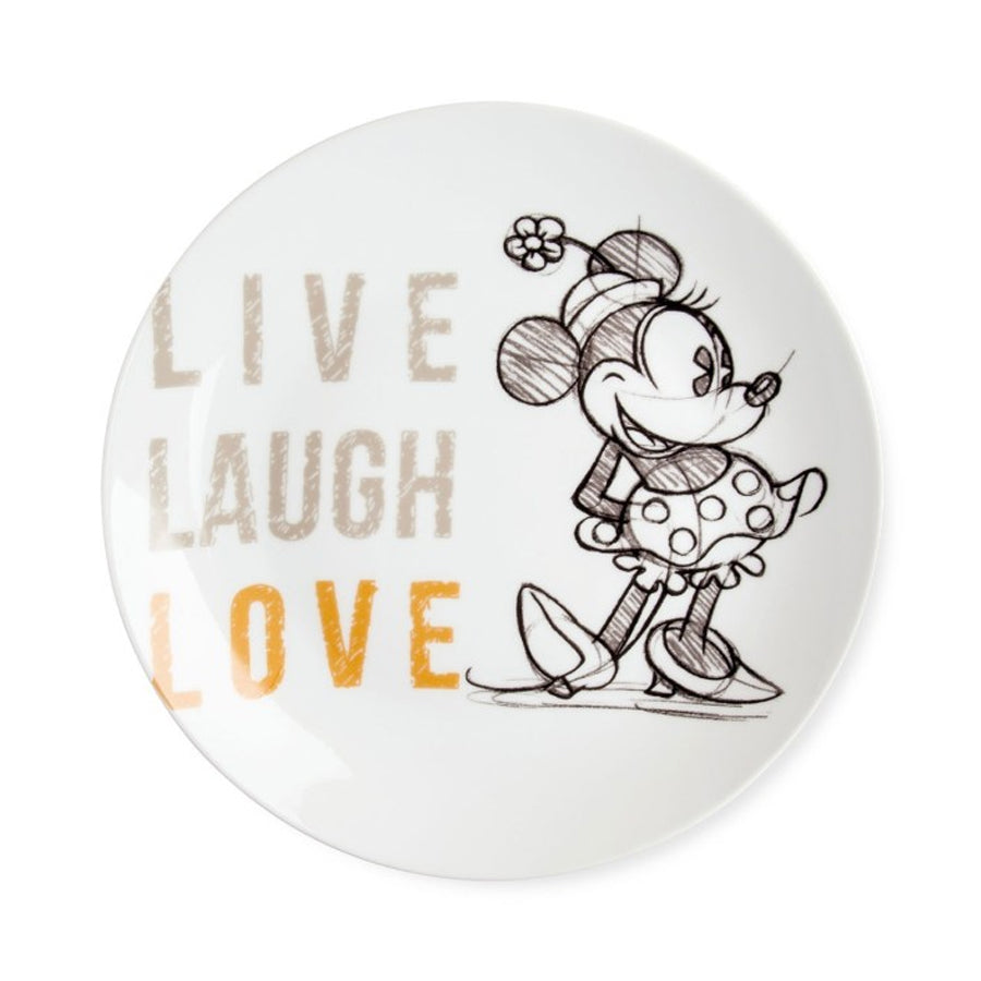 Piatto da portata in porcellana decorata LIVE LAUGH LOVE Egan