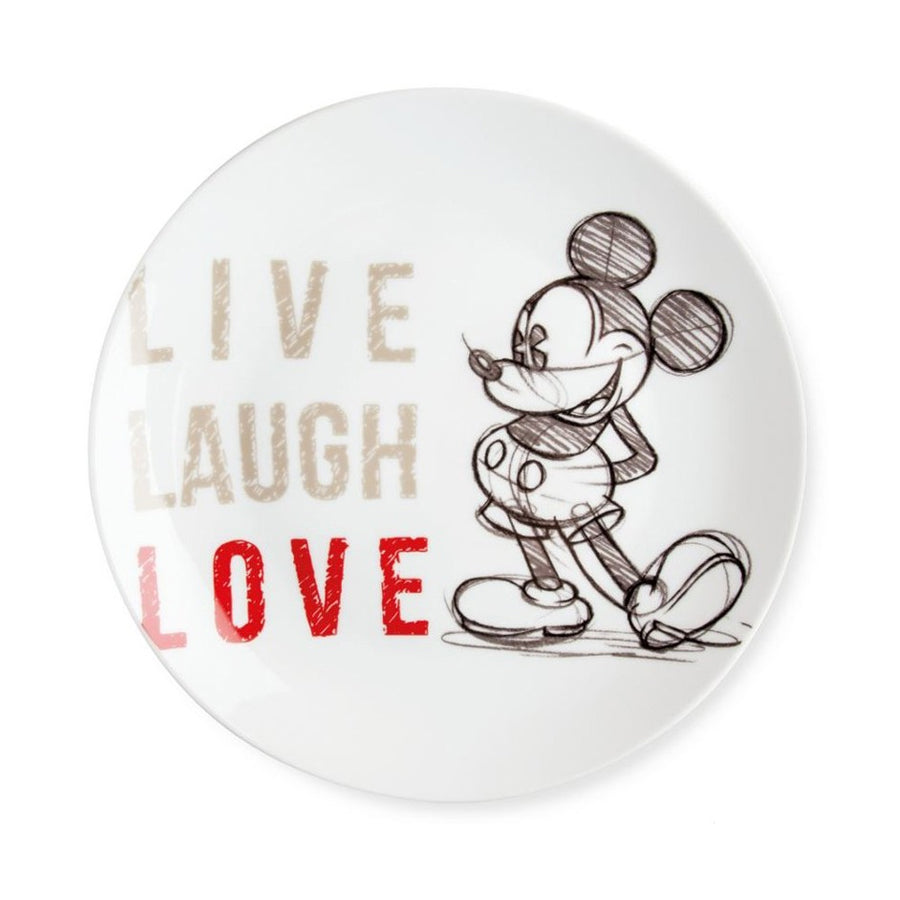 Piatto da portata in porcellana decorata LIVE LAUGH LOVE Egan