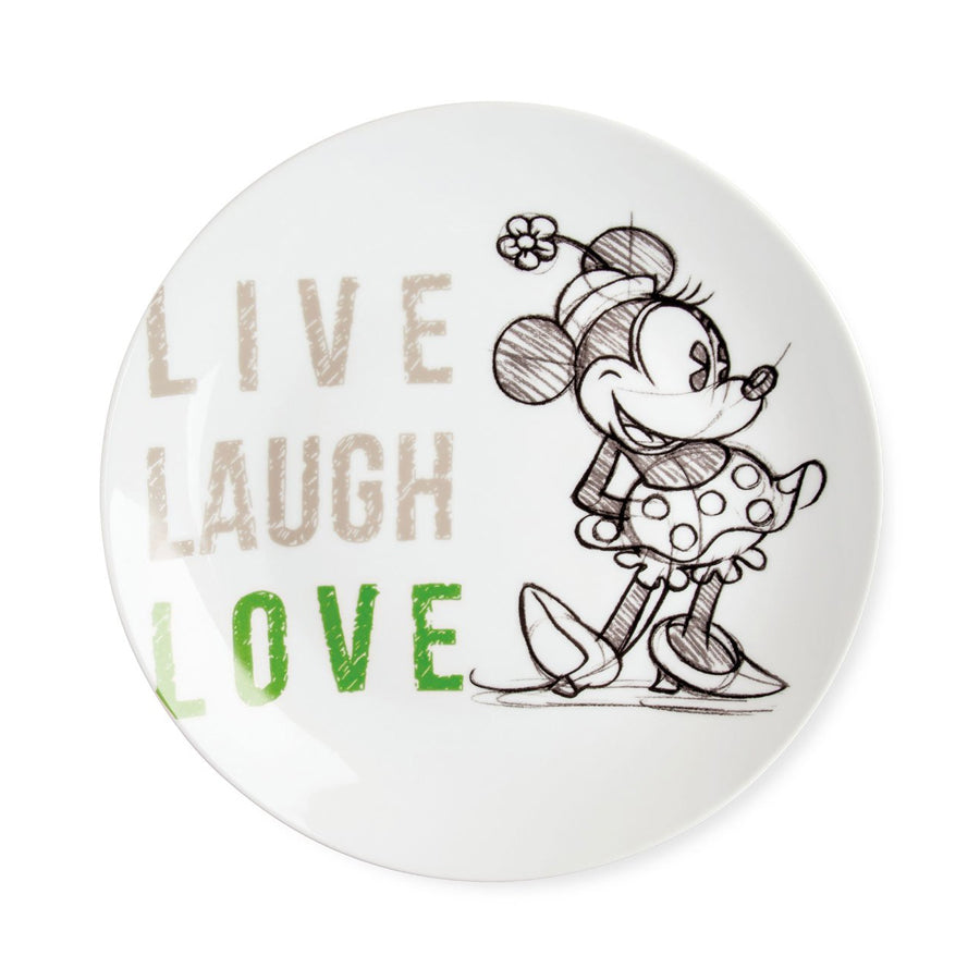 Piatto da portata in porcellana decorata LIVE LAUGH LOVE Egan