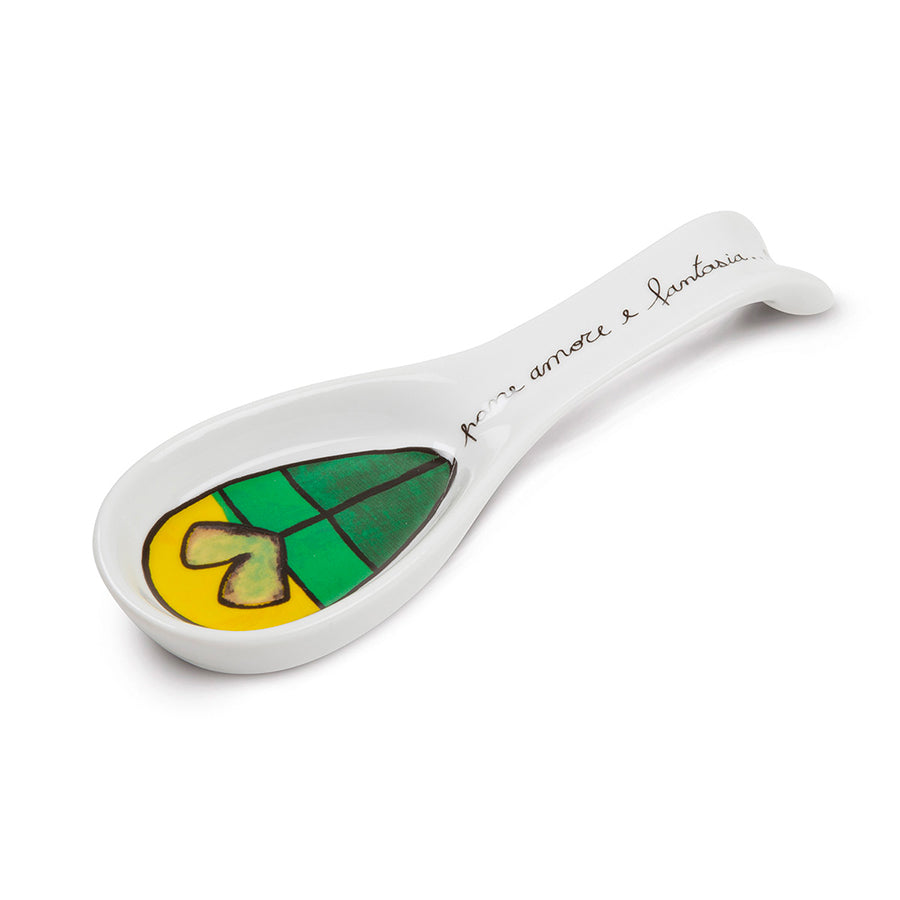 Set sottopentola e poggiamestolo in porcellana decorata PANE AMORE E FANTASIA Egan