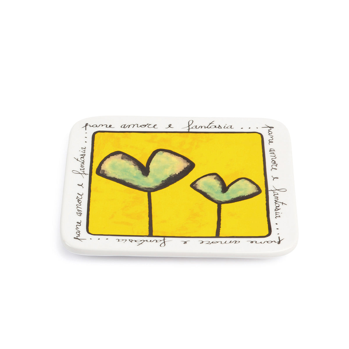 Sottopentola in porcellana decorata PANE AMORE E FANTASIA Egan