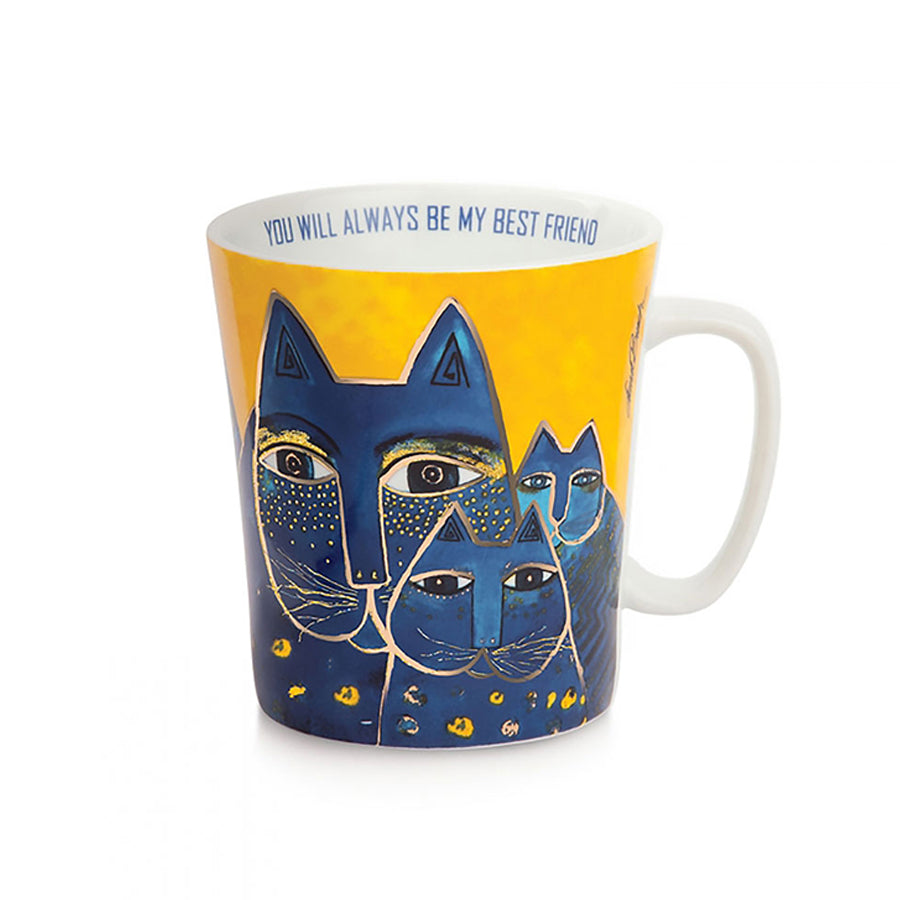 Tazza mug in porcellana decorata LAUREL BURCH FANTASTIC FELINES Egan