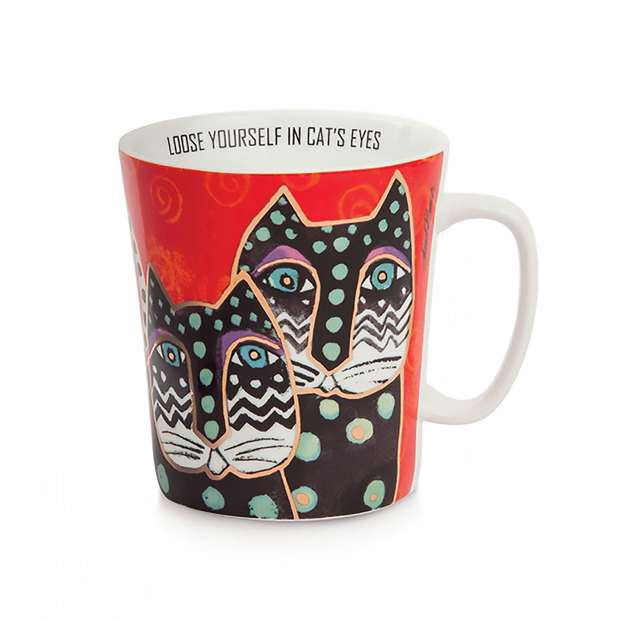 Tazza mug in porcellana decorata LAUREL BURCH FANTASTIC FELINES Egan