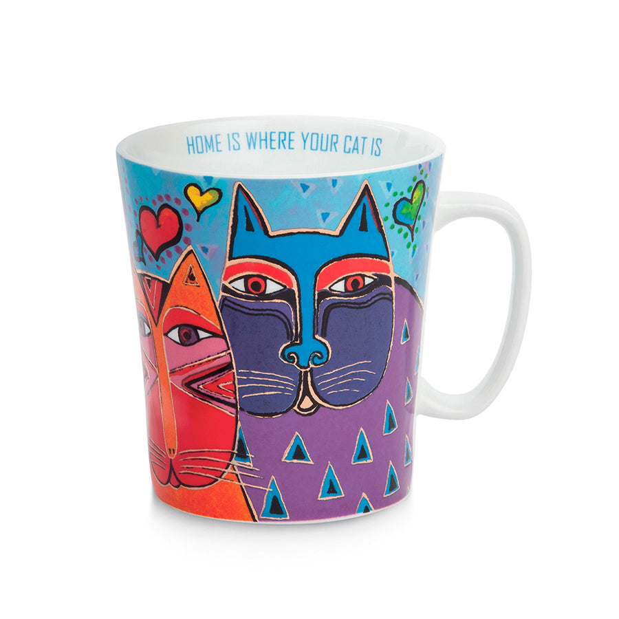 Tazza mug in porcellana decorata LAUREL BURCH FANTASTIC FELINES Egan