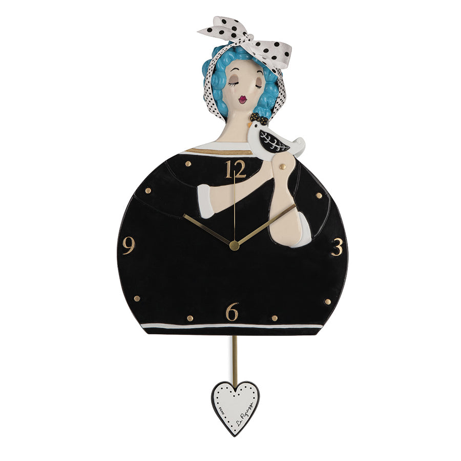 Orologio in ceramica decorata con pendolo LE PUPAZZE Egan
