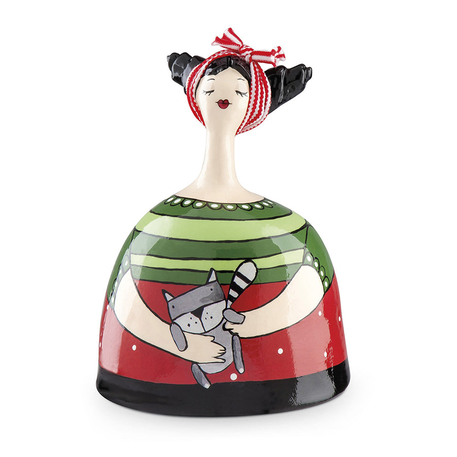 Salvadanaio medio in ceramica decorata a mano decoro peluche LE PUPAZZE Egan