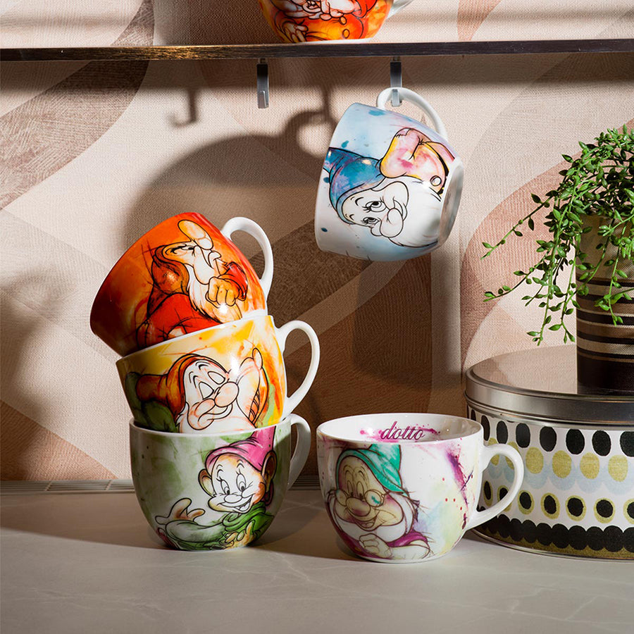 Tazza colazione in porcellana decorata I 7 NANI Egan