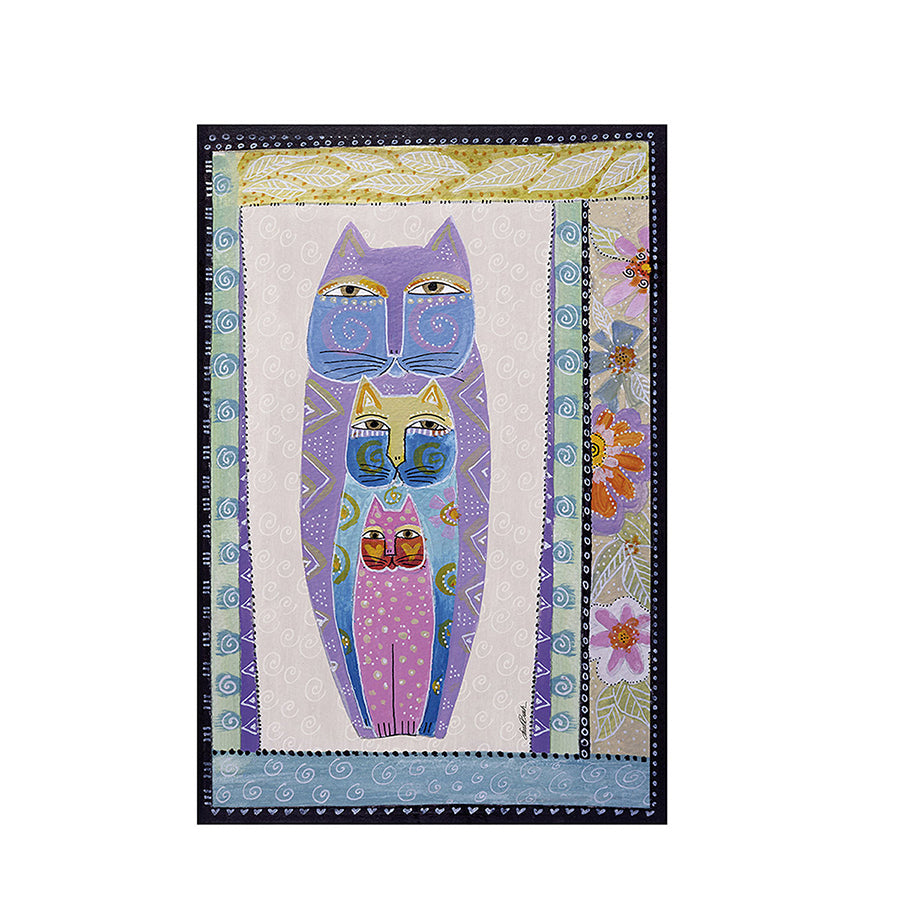 Pareo/Pashmina in cotone decorato Egan LAUREL BURCH FANTASTIC FELINES