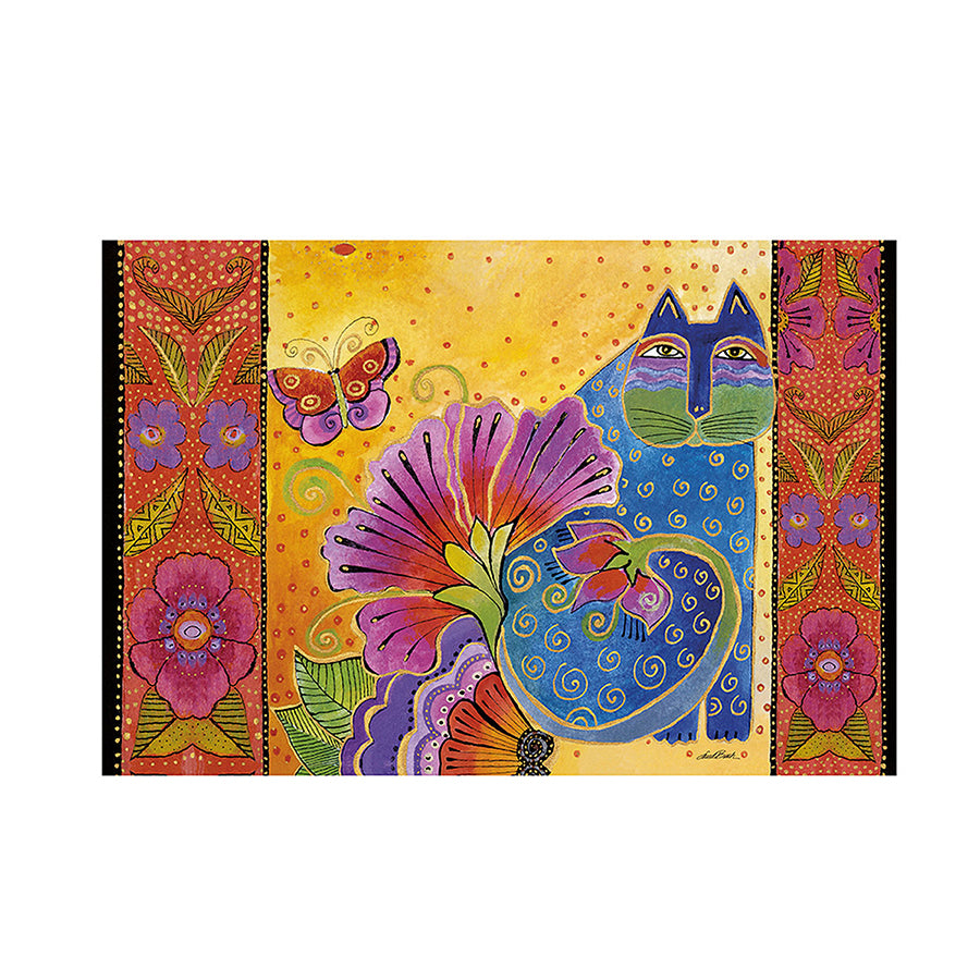 Pareo/Pashmina in cotone decorato Egan LAUREL BURCH FANTASTIC FELINES