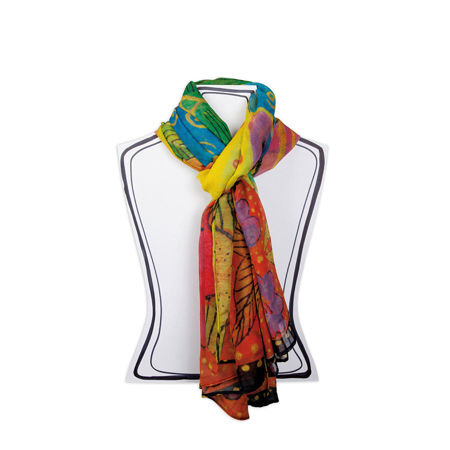 Pareo/Pashmina in cotone decorato Egan LAUREL BURCH FANTASTIC FELINES