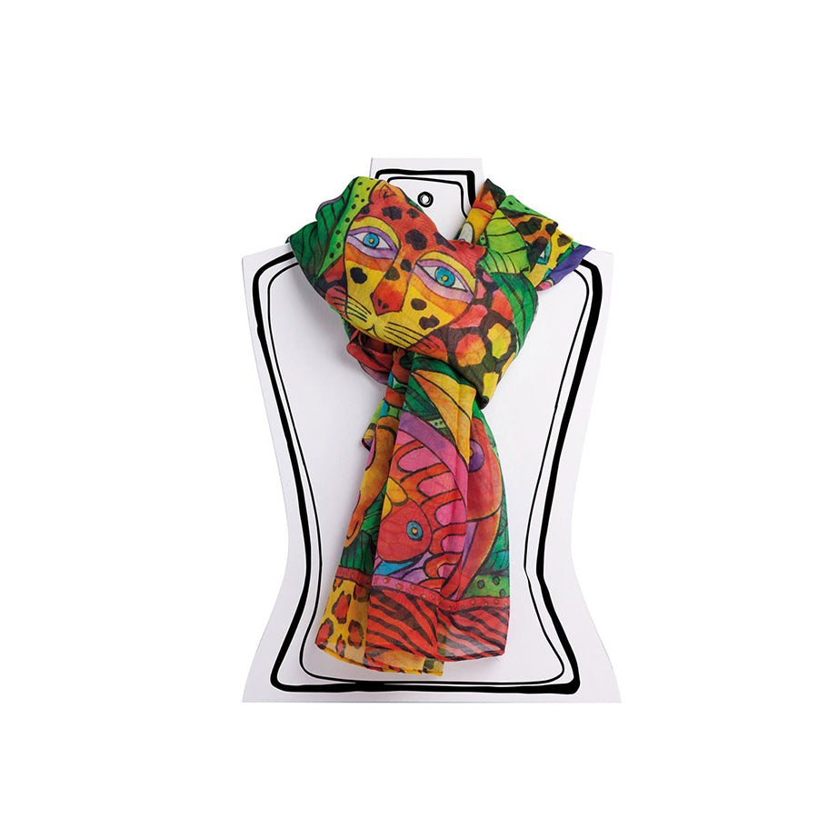 Pareo/Pashmina in cotone decorato LAUREL BURCH JUNGLE SONG Egan