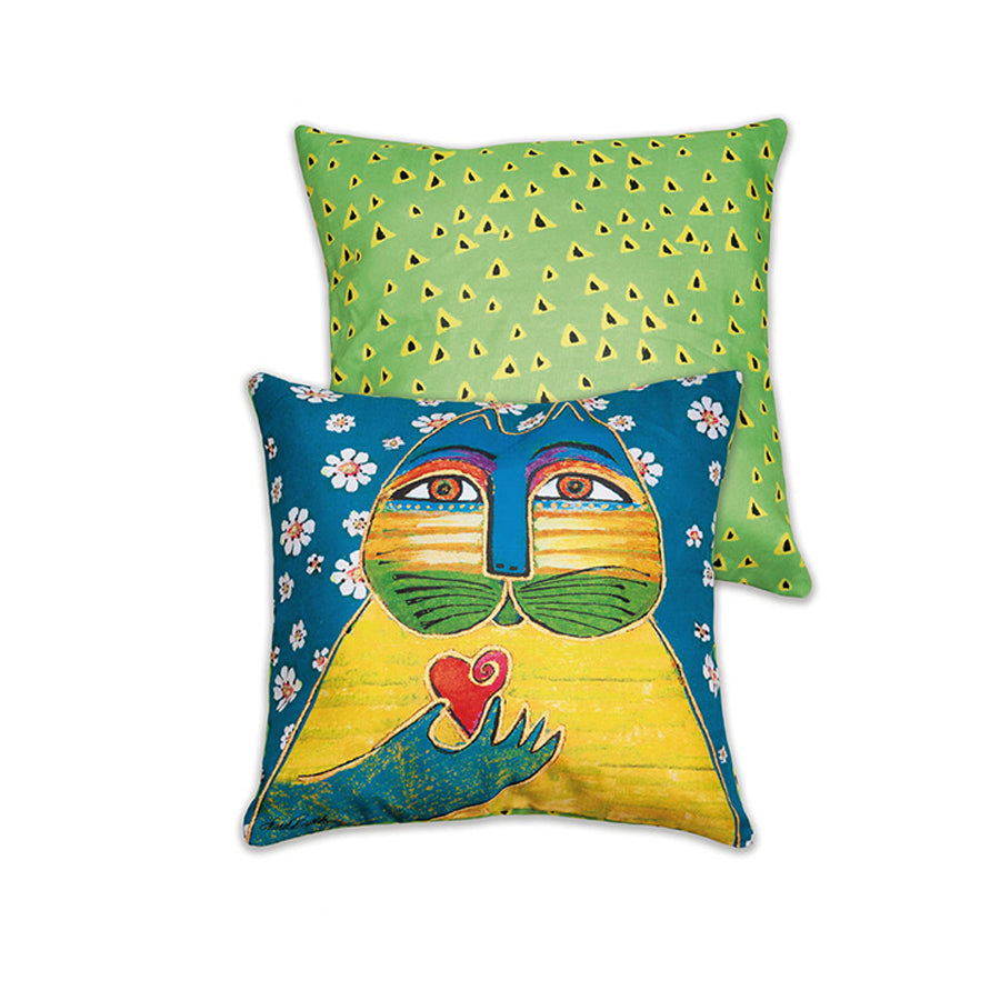 Cuscino in cotone decorato LAUREL BURCH FANTASTIC FELINES Egan