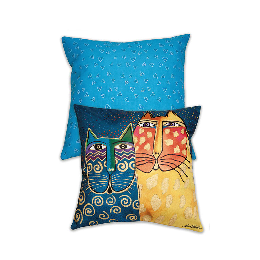 Cuscino in cotone decorato LAUREL BURCH FANTASTIC FELINES Egan