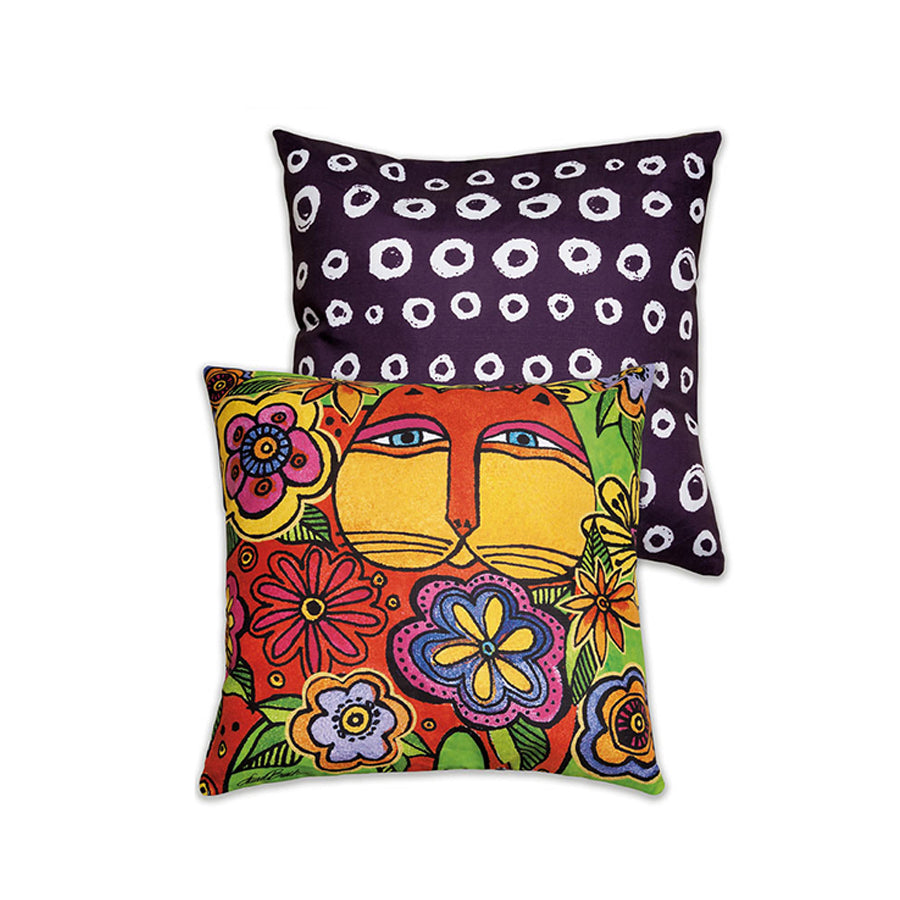 Cuscino in cotone decorato LAUREL BURCH FANTASTIC FELINES Egan