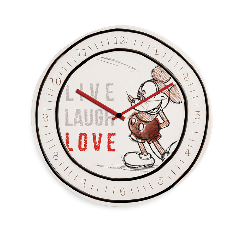Orologio da parete in ceramica decorata LIVE LAUGH LOVE Egan