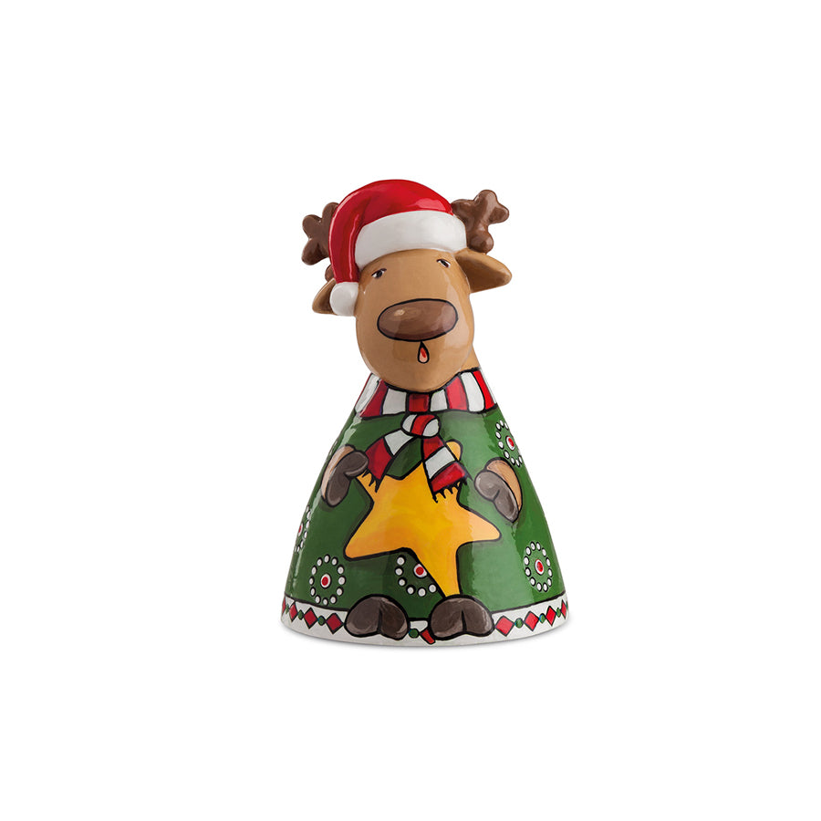 Campanella in ceramica decorata smaltata NATALE Egan