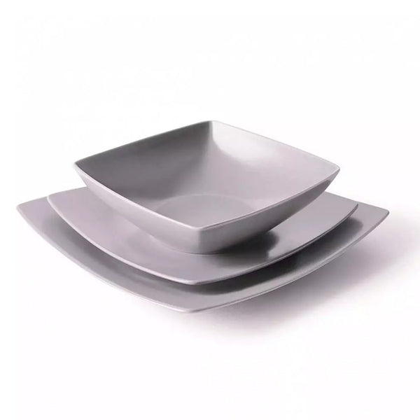Servizio 18 pz piatti in gres satinato Excelsa ECLIPSE GRIGIO