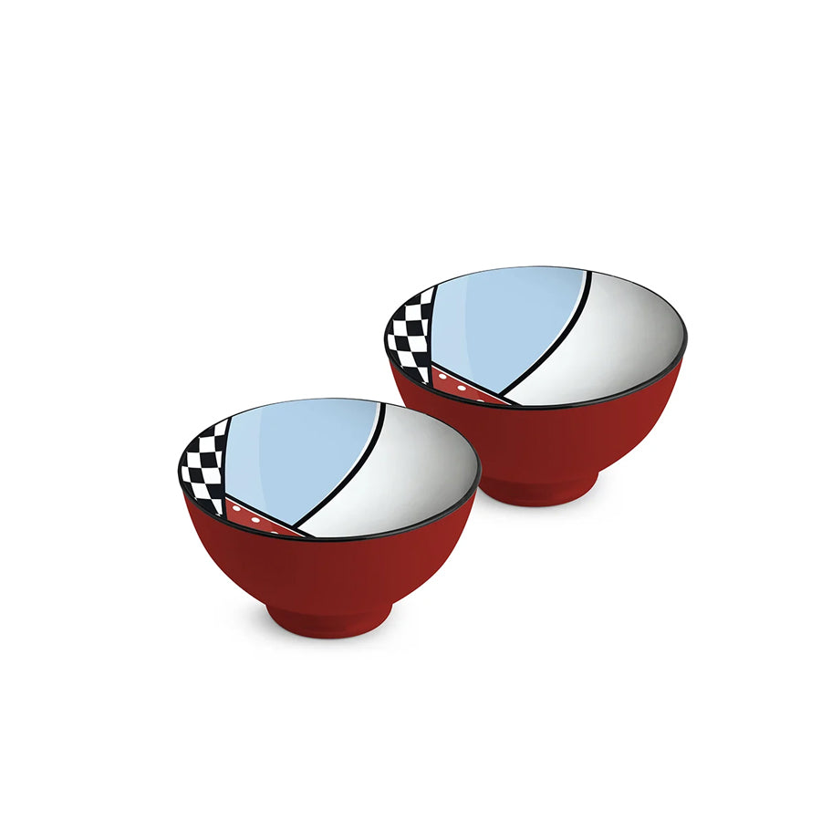 Set 2 Coppette in porcellana decorata WARA' Egan