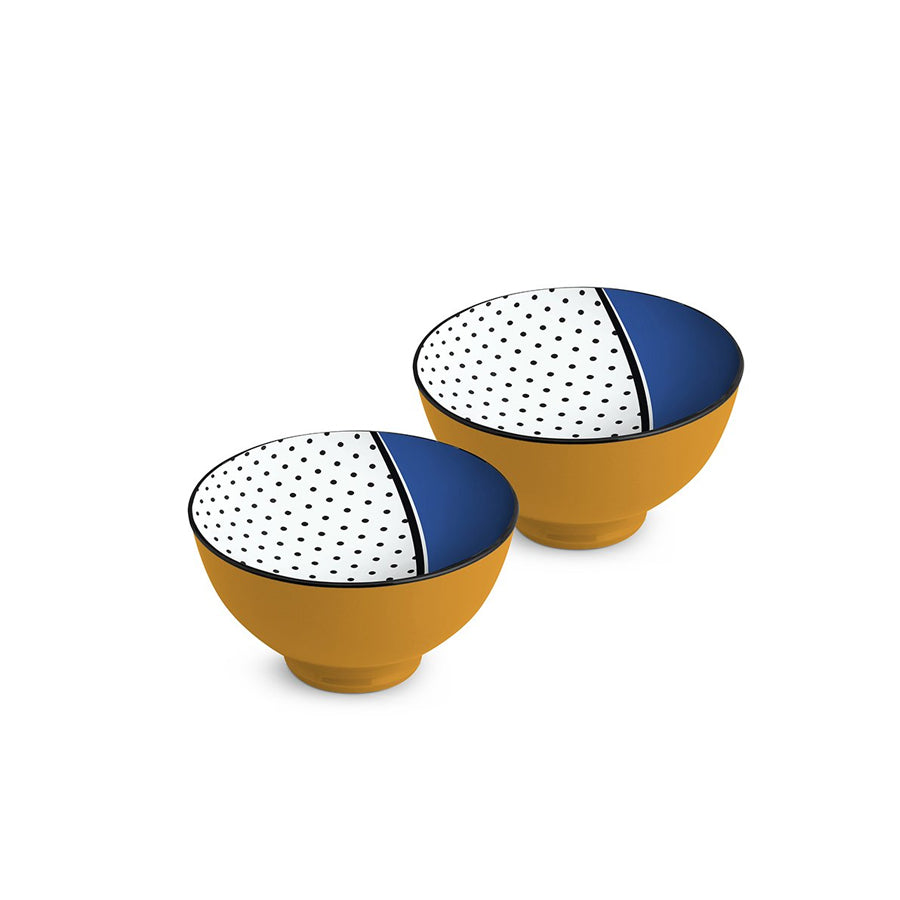 Set 2 Coppette in porcellana decorata WARA' Egan