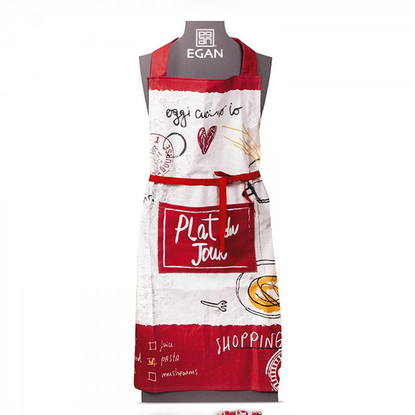 Grembiule da cucina in cotone stampato Egan SALE E PEPE