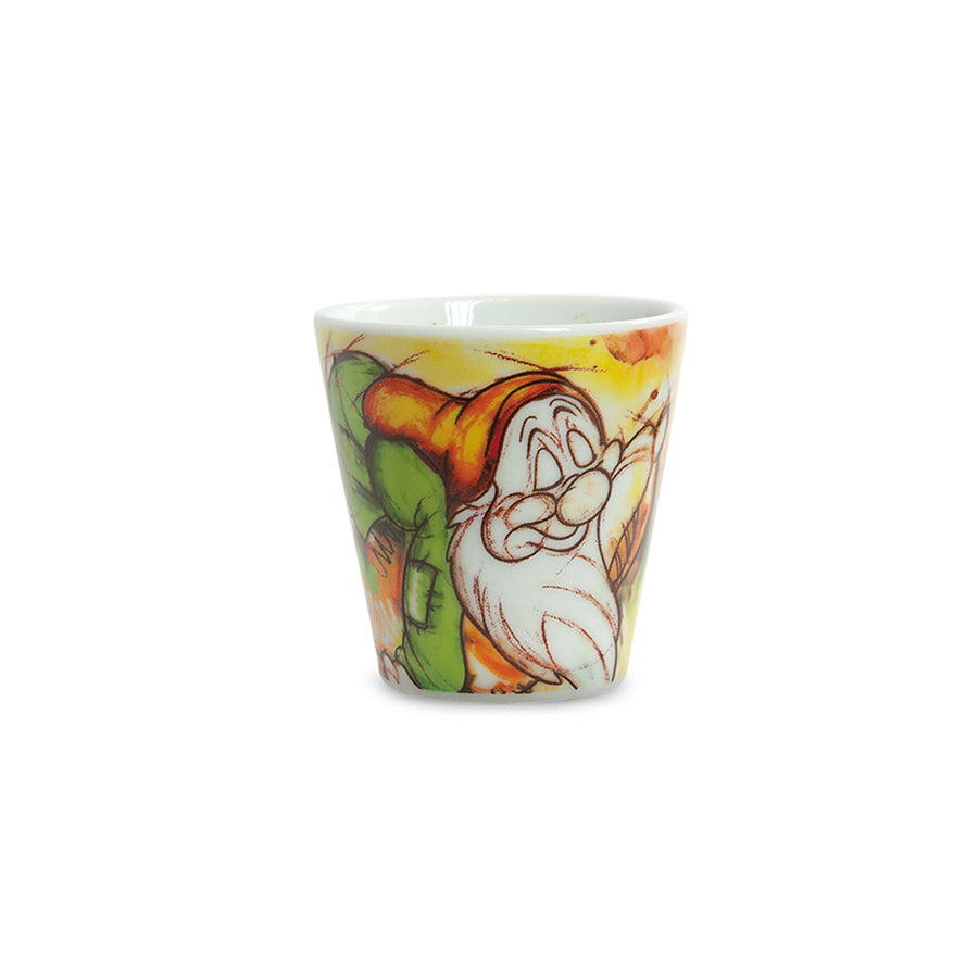 Set 7 Bicchierini da caffè con Vassoietto in porcellana decorata DISNEY "7 NANI" Egan