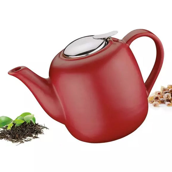 Teiera in ceramica colorata con infusore acciaio inox lt 1,5 Kuchenprofi LONDON