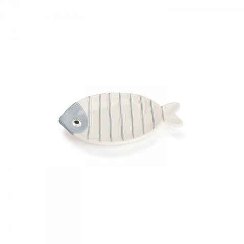 Piatto ovale in ceramica decorata Egan ACQUA DI MARE