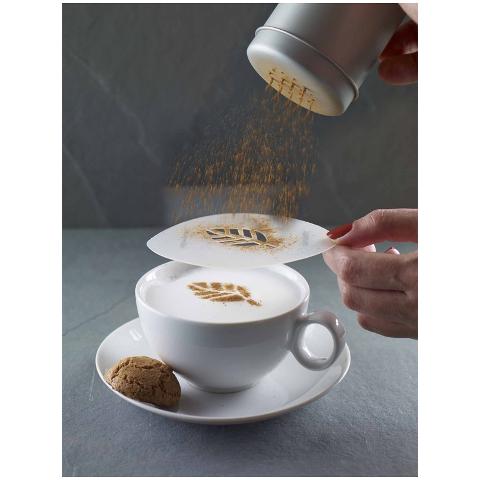Set di 6 stencil in plastica decora cappuccino Aerolatte ART