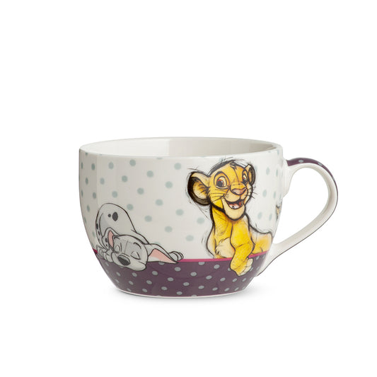 Tazza Colazione in porcellana decorata Animals DISNEY TALES Egan