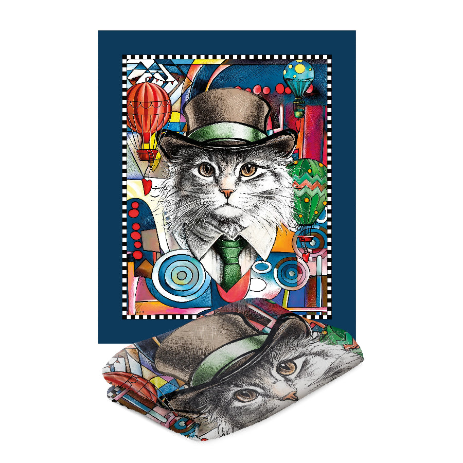 Plaid in poliestere stampato Gatto INDIPENDENCE "HUMAN ESSENCE" Egan