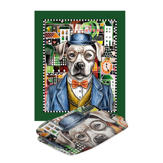 Plaid in poliestere stampato Cane FRIENDSHIP "HUMAN ESSENCE" Egan