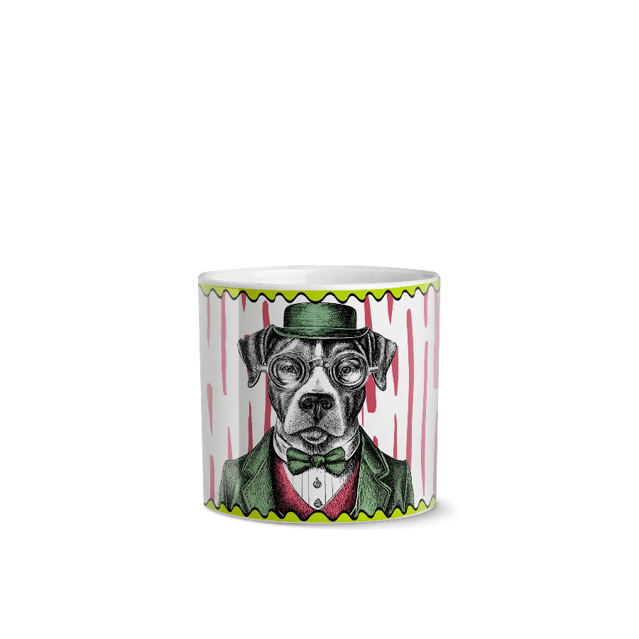 Vaso Cachepot in porcellana decorata Cane FRIENDSHIP "HUMAN ESSENCE" Egan