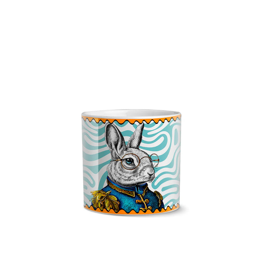 Vaso Cachepot in porcellana decorata Coniglio ENERGY "HUMAN ESSENCE" Egan