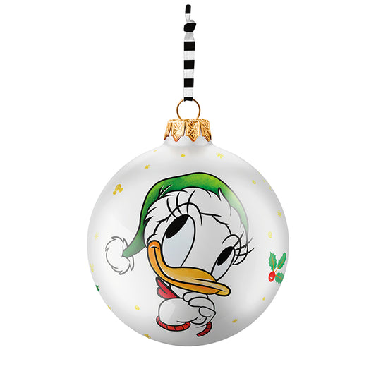 Pallina di Natale in porcellana decorata "DAISY DUCK" WINTER MAGIC Disney Egan
