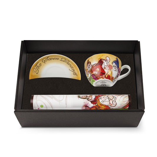 Set tazza colazione in porcellana decorata con tovaglietta americana in polipropilene Egan I 7 NANI