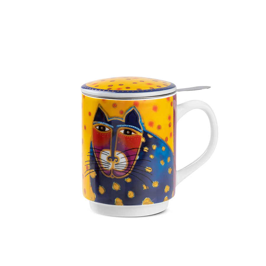 Tisaniera in porcellana decorata LAUREL BURCH FANTASTIC FELINES Egan