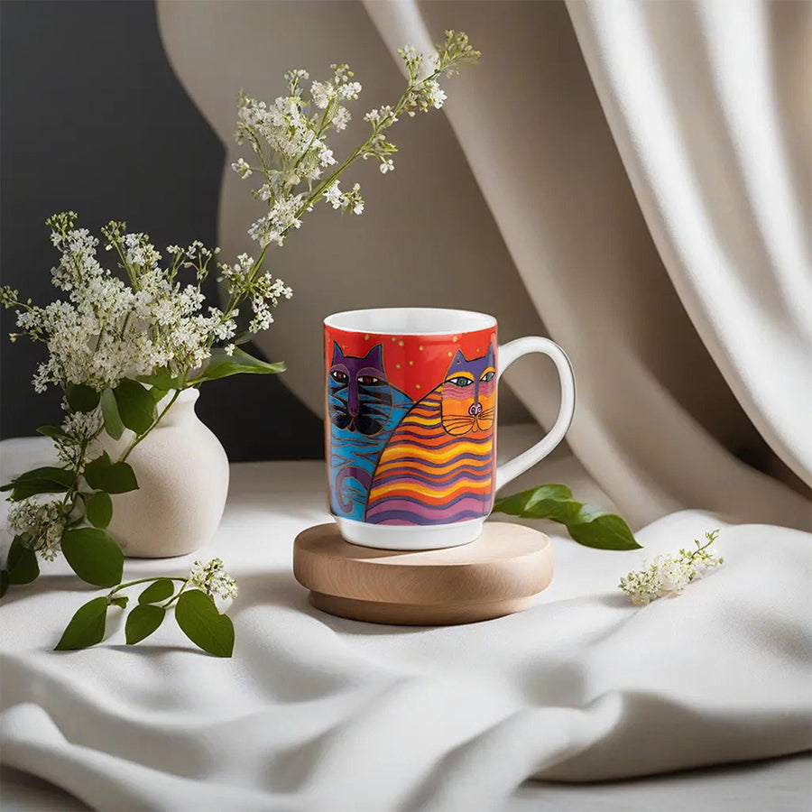 Tazza Mug in porcellana decorata LAUREL BURCH FANTASTIC FELINES Egan