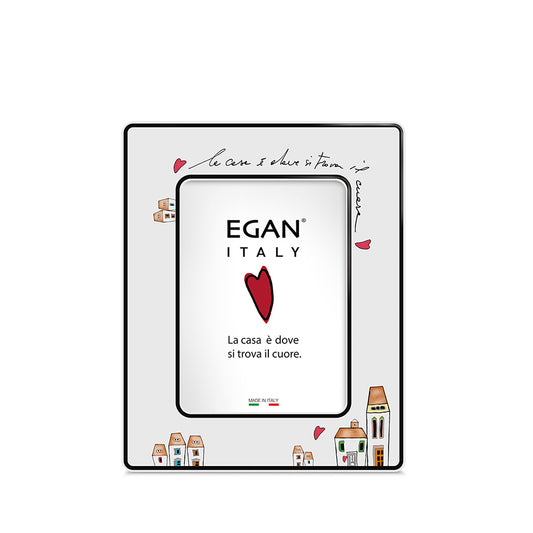Portafoto in ceramica decorata LE CASETTE Egan