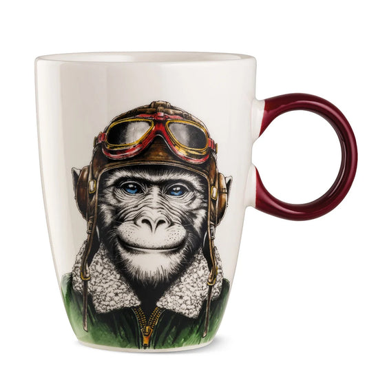 Tazza Mug in porcellana decorata Scimmia HUMAN ESSENCE “BOLDNESS” Egan