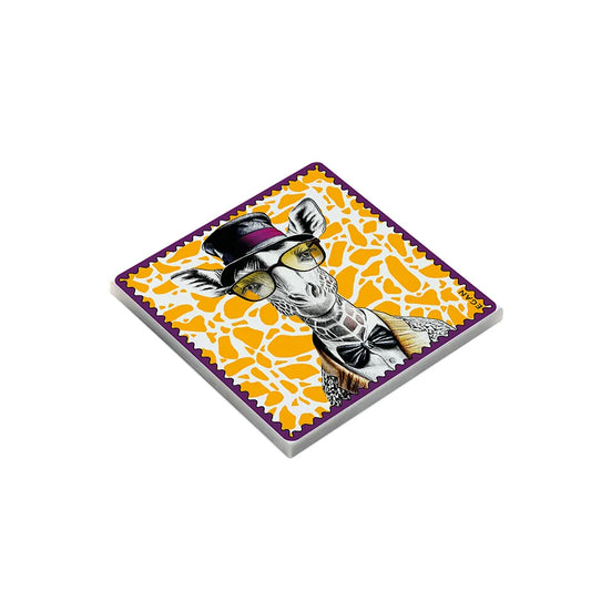 Sottobicchiere in ceramica decorata e sughero Giraffa HUMAN ESSENCE “FAR-SIGHTEDNESS” Egan