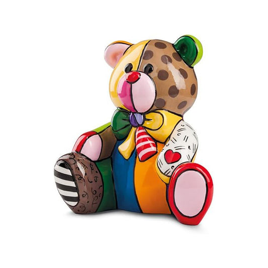 Statuetta in ceramica decorata smaltata ORSETTO BRITTO Egan